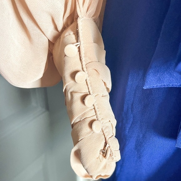 Lush Cold Shoulder Sheer Long Sleeve Dress, Size L - Picture 11 of 12